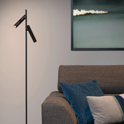 Lucide PHILON - Leeslamp - Ø 23 cm - LED Dimb. - 2x4,5W 3000K - Zwart - sfeer 1